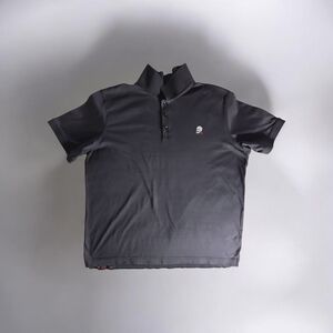 Men's Charcoal Gray Short-Sleeve Polo Shirt